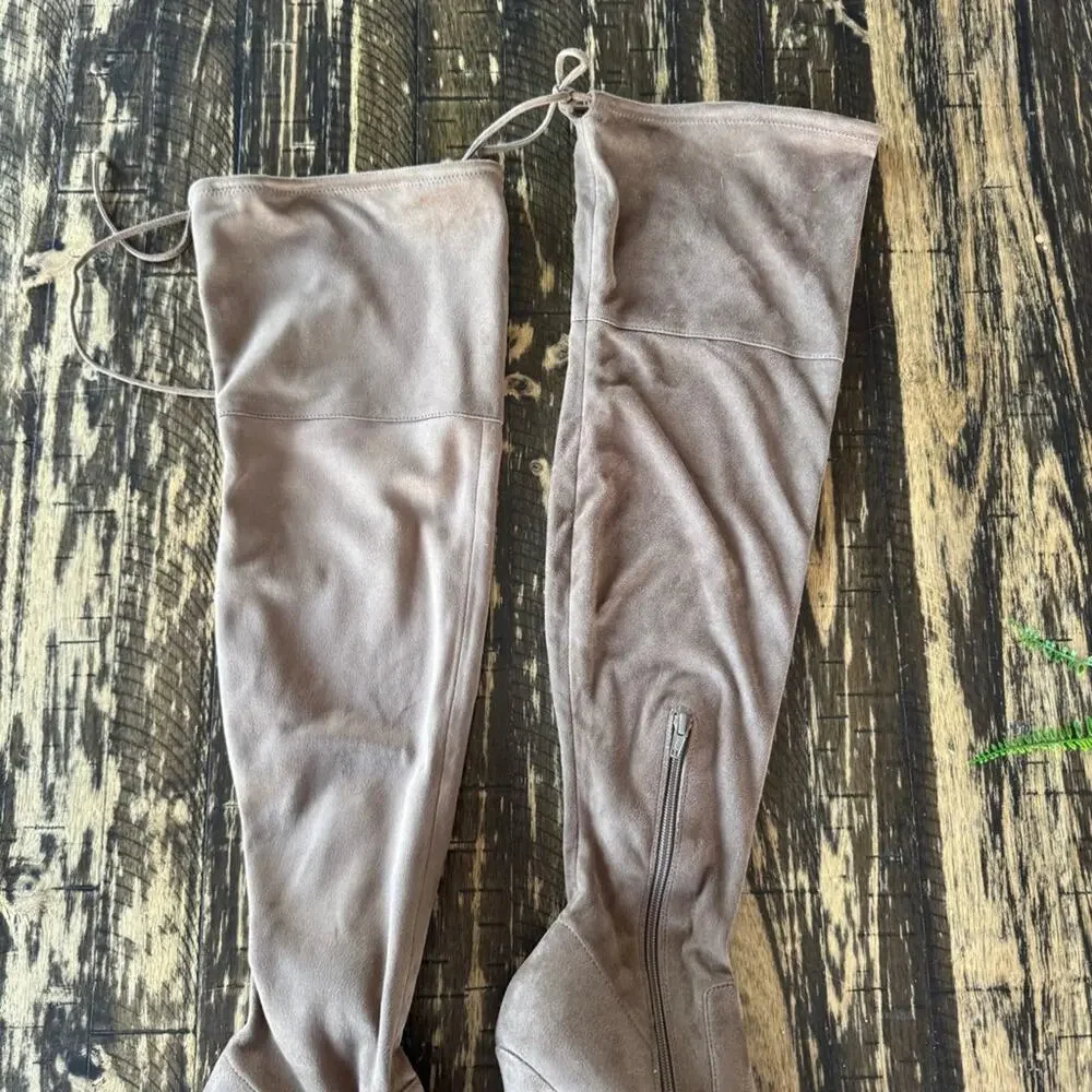 Aldo – Camel Tan Over-the-Knee Suede Boots (Size 8.5)